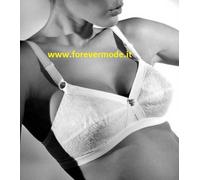 Reggiseno donna LIALU classico incrociato senza ferretto in cotone e pizzo - 111
