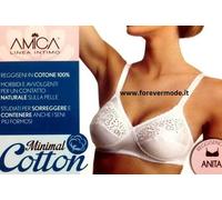 2 Reggiseni donna Gios in cotone makò con inserto di pizzo macramè art Anita