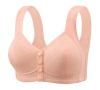 Reggiseno Donna Push Up, Reggiseni Anello in Aperto Davanti Senza Cuciture con Bottoni Taglie Forti Cotone Leggero E Traspirante Sportivi Reggiseno Sportivo Donna per Tutti I Giorni