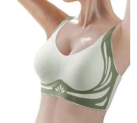 Reggiseno Donna, Reggiseno Senza Ganci Dietro Pezzi Aperto Davanti Leggero E Traspirante Senza Cuciture con Bottoni Taglie Forti Cotone Bralette Sportivi Top Sports Bra per Il Tempo Libero