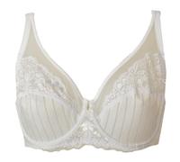 Selene, Reggiseno Contenitivo Donna in Pizzo, con Ferretto e Senza Imbottitura, Collezione Mariluz, Colore Bianco, Taglia 3D