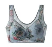 Reggiseno Donna Senza Ferretto Reggiseno con Spalline fisse a Coppa Intera da Donna, Abbigliamento Esterno di Grandi Dimensioni, Maglia Sexy in Pizzo Reggiseno Lovable Taglie Forti Tape (Grey, M)