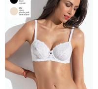 Reggiseno donna SieLei push up con ferretto e coppe graduate tutto pizzo - 2444