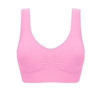 Reggiseno Donna Taglie Forti Comodo Yoga Leggero Reggiseno Sportivo Senza Cuciture Morbido Jogging Lingerie Traspirante Palestra Cotone Bralette Ginnastica Cinghie Regolabili Taglie Forti Push Up 2025