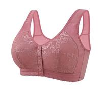 Reggiseno Donna Taglie Forti, Reggiseno Push-Up Anello in Aperto Davanti Senza Cuciture con Bottoni Taglie Forti Cotone Leggero E Traspirante Sportivi Sports Bra per Tutti I Giorni