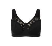 Ulla Popken Reggiseno Kelly, Pizzo, Senza Ferretto, Coppa, Nero, 7D Donna