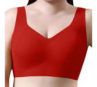 Reggiseno Gravidanza Maternità Reggiseno Gelatina Bra con ferretto Imbottito, Reggiseno di Tenuta Confortevole e Morbido, Traspirante Leggings Bianco, rosso, XX-Large