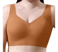 Reggiseno Gravidanza Maternità Reggiseno Gelatina Bra con ferretto Imbottito, Reggiseno di Tenuta Confortevole e Morbido, Traspirante Leggings Bianco, arancione, XXL
