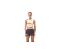 Reggiseno hoka race day crop bra bianco donna