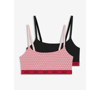 Reggiseno HUGO Twin Bralette Design rosa nero rosso (2 paia) - S