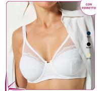 Reggiseno imbottito con ferretto Spiman 2387 coppa C in pizzo