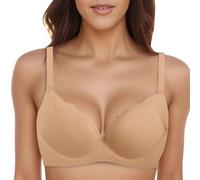 Reggiseno imbottito da donna senza ferretto Bralette in cotone senza cuciture con scollo a V profondo senza fili Minimizer reggiseni Skiny lingerie Top Intimo Confortevole Reggiseno da donna