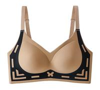 Reggiseno imbottito - Lotto di colori sbalorditivi non marking morbido supporto reggiseno lifting underwear large Breasts Show Small Gathered Upturned to Collect Side Breasts Underwear Slip in cotone