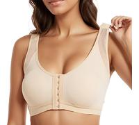 Reggiseno Imbottito Senza Ferretto - Steel Ring Front Thin Women Bra Full Plus Cup Button Breathable Gathers Underwear No Size Comfort Bra