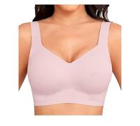 Reggiseno Impressbe da donna, comodo, senza fili, taglie forti, senza cuciture, push-up, copertura completa, gelatina per smoothing Bras 2.0, Colore: rosa., 4XL