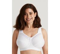 Reggiseno in cotone, senza ferretti, minimizer Bianco 10 G Tinta unita