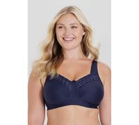 MISS MARY OF SWEDEN Reggiseno Senza Ferretto in Cotone - Coppa Piena, Alto Sostegno, Spalline Imbottite Regolabili, Comfort Quotidiano Donna 4c Dark Blue