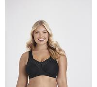 MISS MARY OF SWEDEN Reggiseno Senza Ferretto in Cotone - Coppa Piena, Alto Sostegno, Spalline Imbottite Regolabili, Comfort Quotidiano Donna 7c Black
