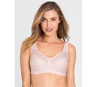 Reggiseno in cotone, senza ferretti, minimizer Rosa 7 D Tinta unita