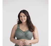 MISS MARY OF SWEDEN Reggiseno Senza Ferretto in Cotone - Coppa Piena, Alto Sostegno, Spalline Imbottite Regolabili, Comfort Quotidiano Donna 4b Verde