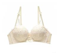 Reggiseno in pizzo raccolto per le donne comodo e traspirante lingerie essenziale (38 beige)