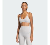 Adidas Optime Essentials Workout Shine Low Impact Sports Bra Bianco L Donna