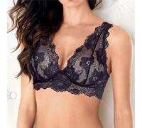 Reggiseno Lormar Bralette tutto pizzo con coppe push up invisibili gel art Gem