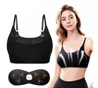 Reggiseno Massaggiante Riscaldato per Il Seno, Stimolatore per L'ingrandimento Del Torace Ricaricabile Tramite USB, Massaggio Elettrico Riscaldante e Vibrante per L'aumento Del Seno