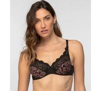 Reggiseno nero playtex flower elegance con fiori