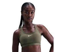 Reggiseno Nike Swoosh Medium Support Sports - medium olive/white - Verde (S)