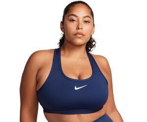 Reggiseno Nike Swoosh Medium Support Sports - midnight navy/white - Blu (L)