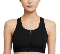 Reggiseno con zip frontale nike dri fit swoosh donna nero