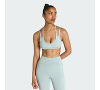 Adidas Reggiseno sportivo Training Optime – supporto leggero, spalline doppie, salvia L