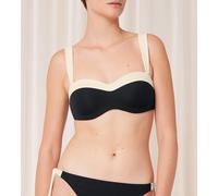 Reggiseno per bikini a fascia Summer Glow Nero 42B Tinta unita