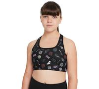 Reggiseno per ragazze Nike Dri-Fit Swoosh Rev G - black/white - Nero (L)