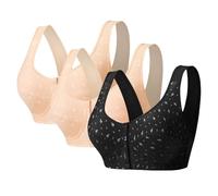 Reggiseno per Senior Chiusura Anteriore Reggiseno Traspirante per Anziani Reggiseni Senza Ferretto per Le Donne Anziane Delle Donne Reggiseni Sportivi, P, 3XL