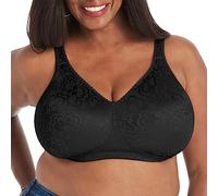 Reggiseno Playtex, da Donna, per Comfort e Sostegno assoluto, Senza Ferretto (18 Ore) Black 110 DDD