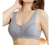 Reggiseno post-uso, reggiseno protesi per il recupero, biancheria intima con chiusura frontale in silicone per comfort e tenuta per le donne, grigio., 42