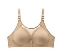 Reggiseno push-up da donna a copertura completa, reggiseno di supporto, regolabile, senza ferretto, traspirante, per tutti i giorni, 1d-beige, M