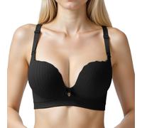 Reggiseno push-up da donna per seno piccolo, modellante, per il sollevamento dei seni laterali, anti cedimenti e anti diffusione, supporto regolabile, comodo reggiseno push-up con scollo a V con