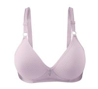 Reggiseno push up da donna senza striature, intimo sexy con scollo a V, estivo, comodo e regolabile, anti-cedimento, traspirante, bella lingerie matura, tinta unita, elegante, grigio, S