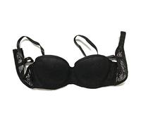 Reggiseno Push Up Fascia in Pizzo Imbottita con Interno in Silicone Love and Bra Modello Claudia (5, Nero)