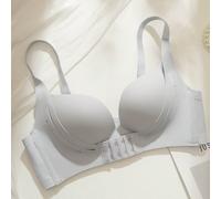 Reggiseno push-up molto scollato da donna colore blu chiaro, la taglia della coppa piccola crea l'apparenza di un seno più grande 32,36,38,L,M,S,XS,34Colore unicoTessuto in maglia