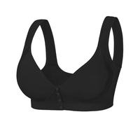 Reggiseno push up senza buegel da donna classico morbido e forte tenuta, elegante scollo a V, minimalista, bustino rinfrescante, leggero per l'uso quotidiano, Nero , 95A