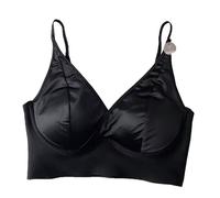 Reggiseno Push-up Sexy Da Donna Senza Ferretto Con Scollo A V A Copertura Totale Con Supporto Reggiseno For La Notte Sportivo E Lingerie(Black,85B)