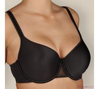 Selene, Reggiseno Donna Modellante, con Ferretto e Coppe Preformate in Morbido Tessuto, Collezione Sara, Colore Nero, Taglia 5E
