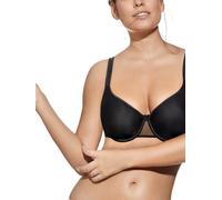 Selene, Reggiseno Donna Modellante, con Ferretto e Coppe Preformate in Morbido Tessuto, Collezione Sara, Colore Nero, Taglia 5E
