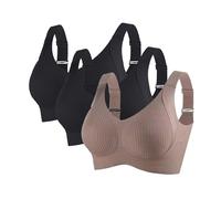 Reggiseno senza cuciture senza ferretto per chiusura anteriore Senior Traspirante Anziani Reggiseni Senza Ferretto Donne Anziane Signore Pizzo, L, M