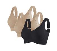 Reggiseno senza cuciture senza ferretto per chiusura anteriore Senior Traspirante Anziani Reggiseni Senza Ferretto Donne Anziane Signore Pizzo, O, L