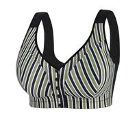Reggiseno senza cuciture senza ferretto per le donne Chiusura frontale leggermente foderato senza ferretto T Shirt Everyday Copertura completa Comfort Supporto Bralette Ladies Lace, Nero , 110C